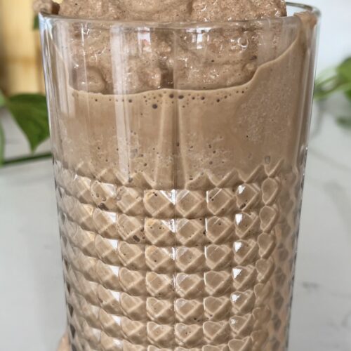 Creamy Blended Mocha in glass