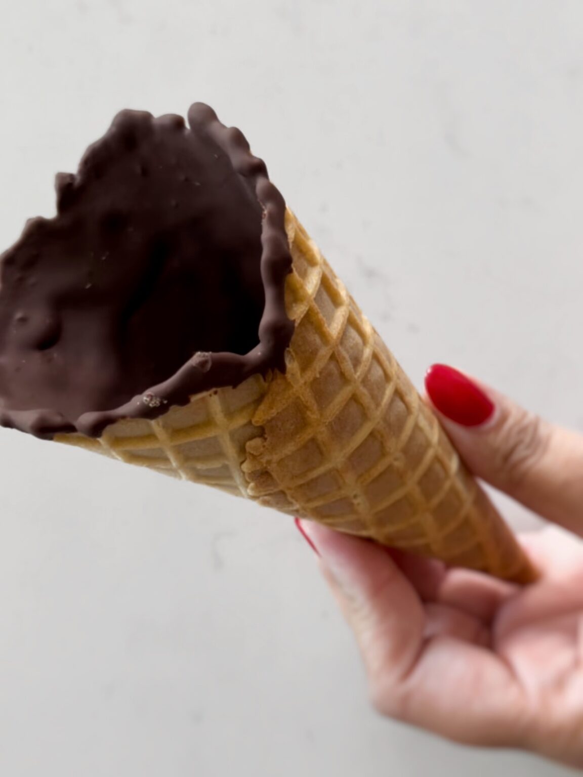 Chocolate Filled Ice Cream Cones