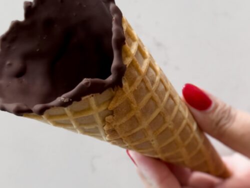 Chocolate Dipped Waffle Cone Bowls