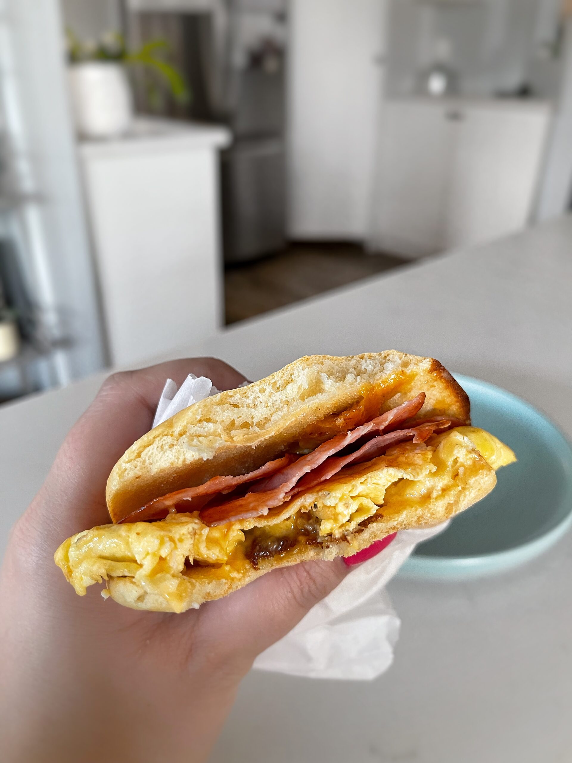 Ham & Cheese Breakfast Sandwich
